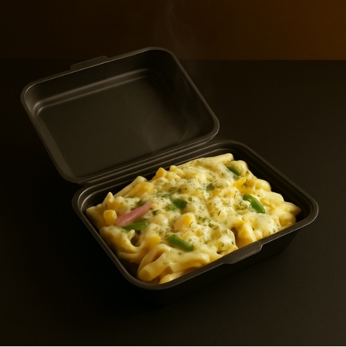 White veggie and Chicken pasta